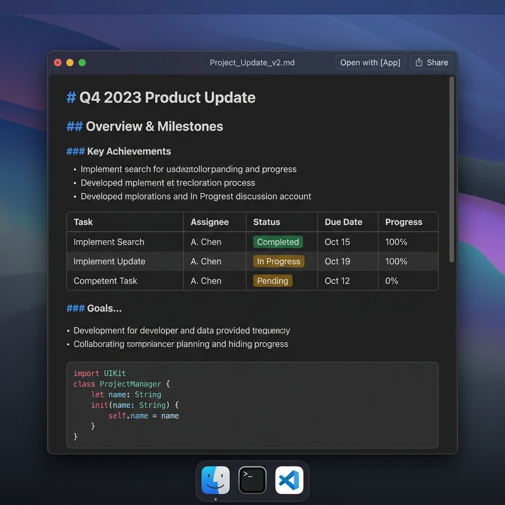 Markdown Preview for macOS